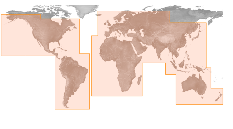 Solcasts global coverage areas